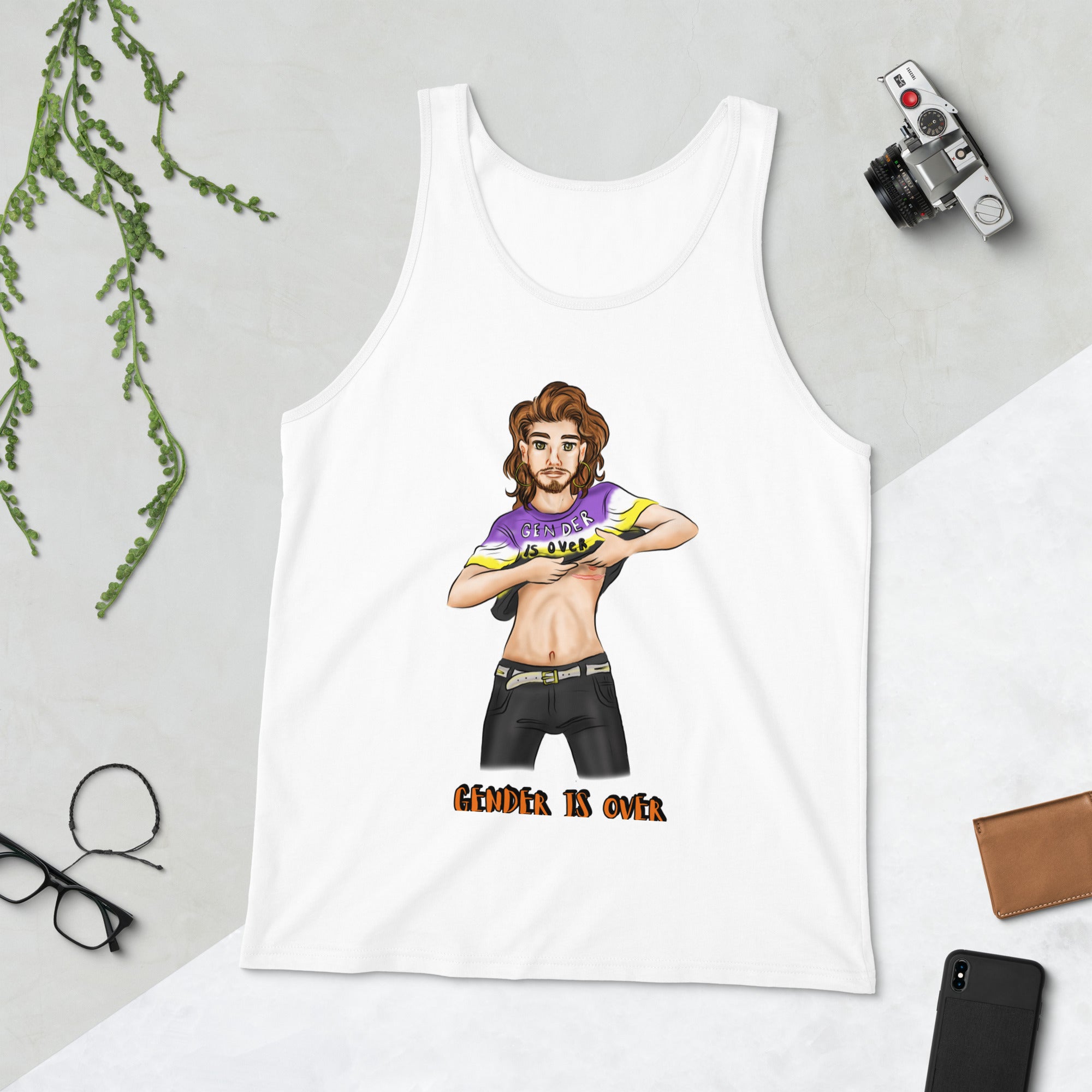 Camiseta sin mangas Orgullo Resistencia inclusiva intersexual