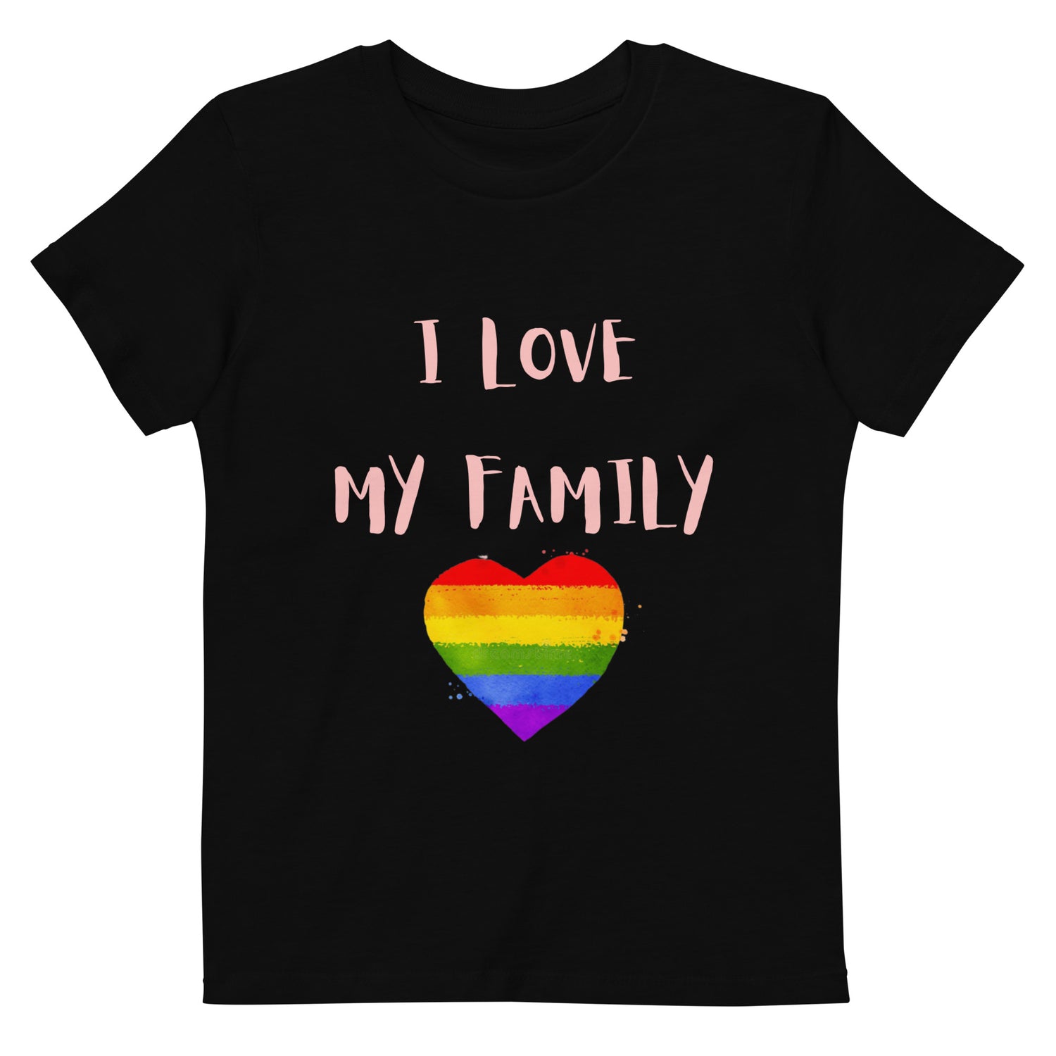 T-shirt infantil em algodão orgânico Love Family