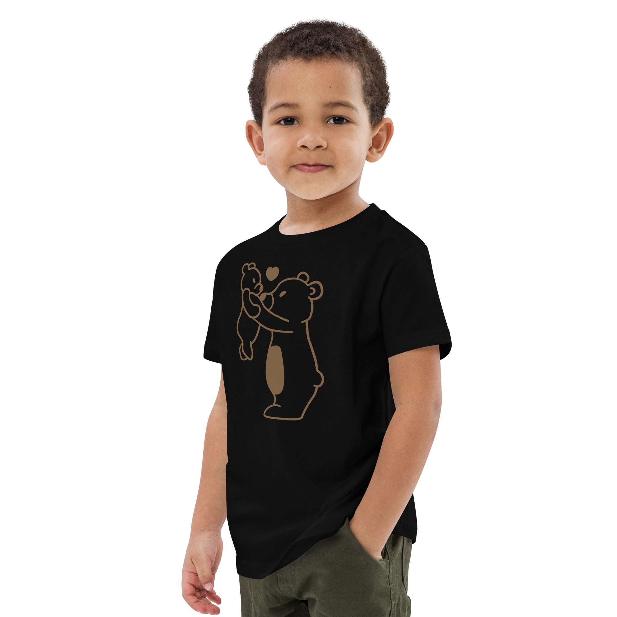 Camiseta infantil de algodón orgánico Oso