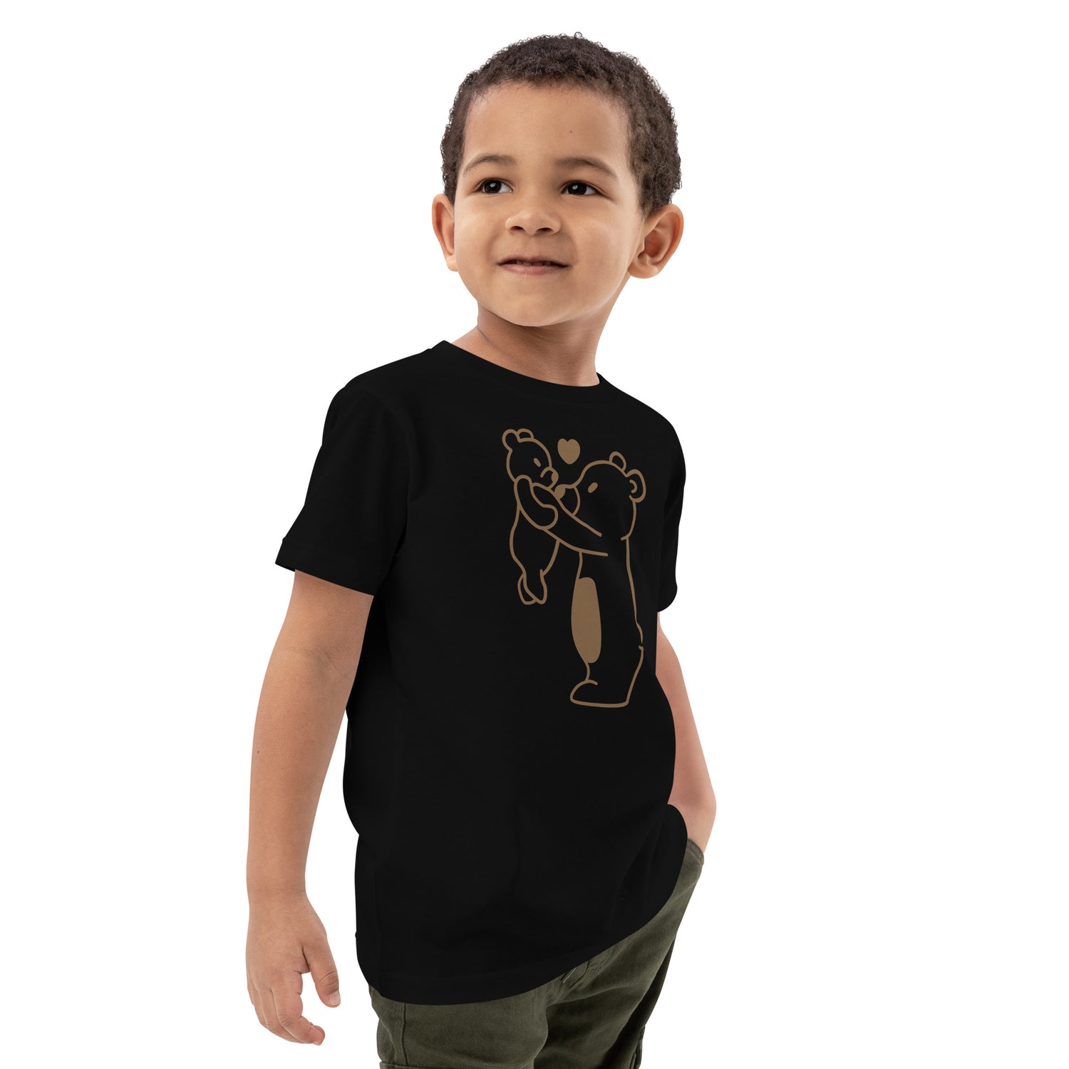 Camiseta infantil de algodón orgánico Oso