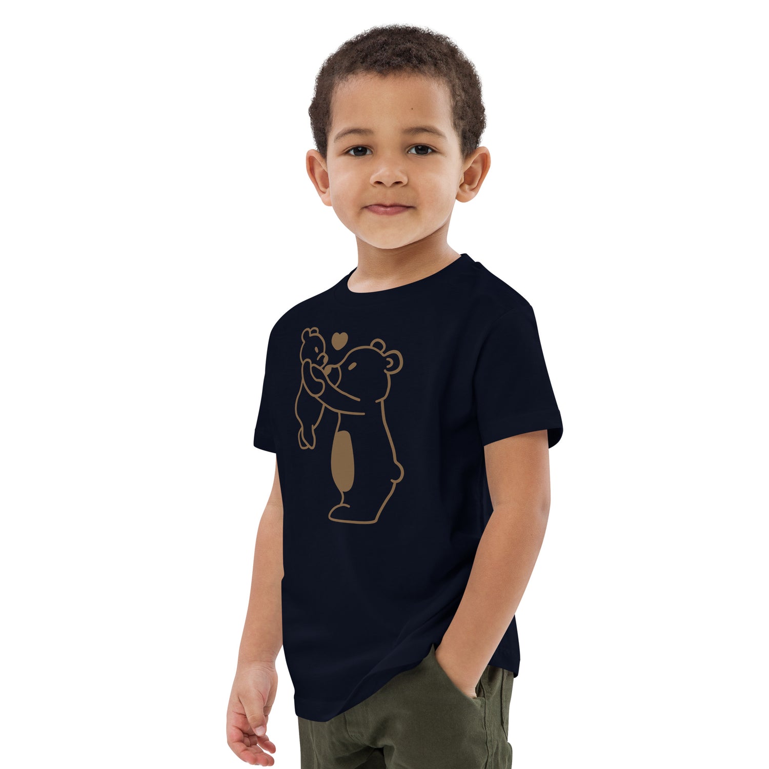 Camiseta infantil de algodón orgánico Oso