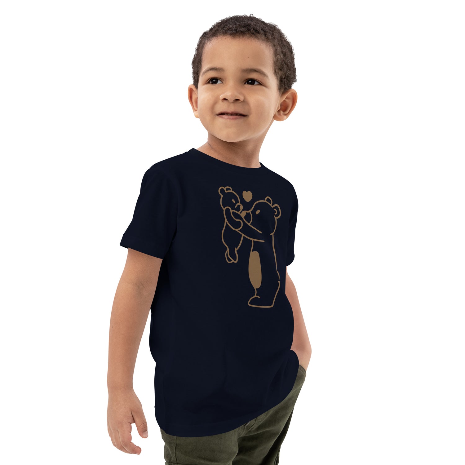 Camiseta infantil de algodón orgánico Oso