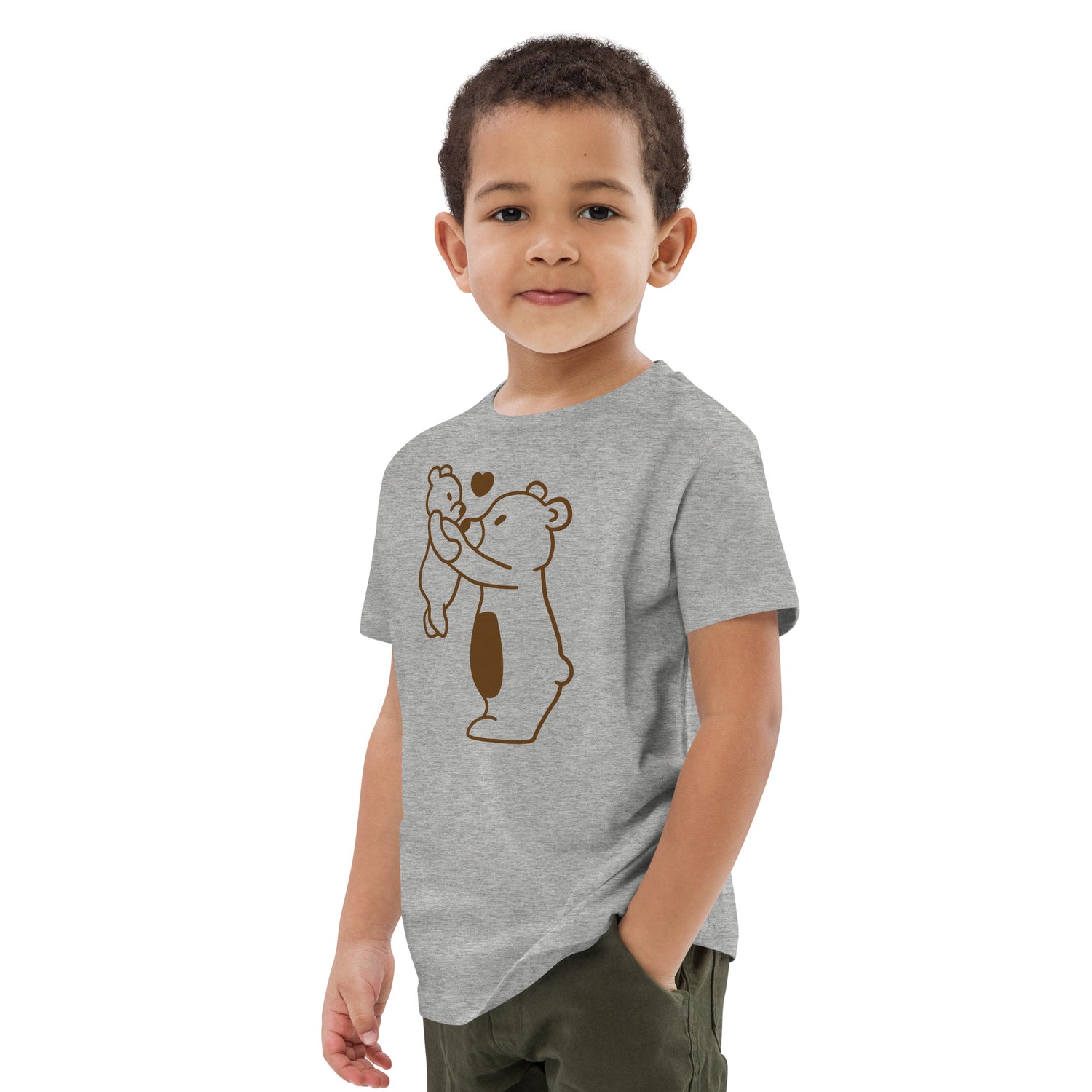 Camiseta infantil de algodón orgánico Oso