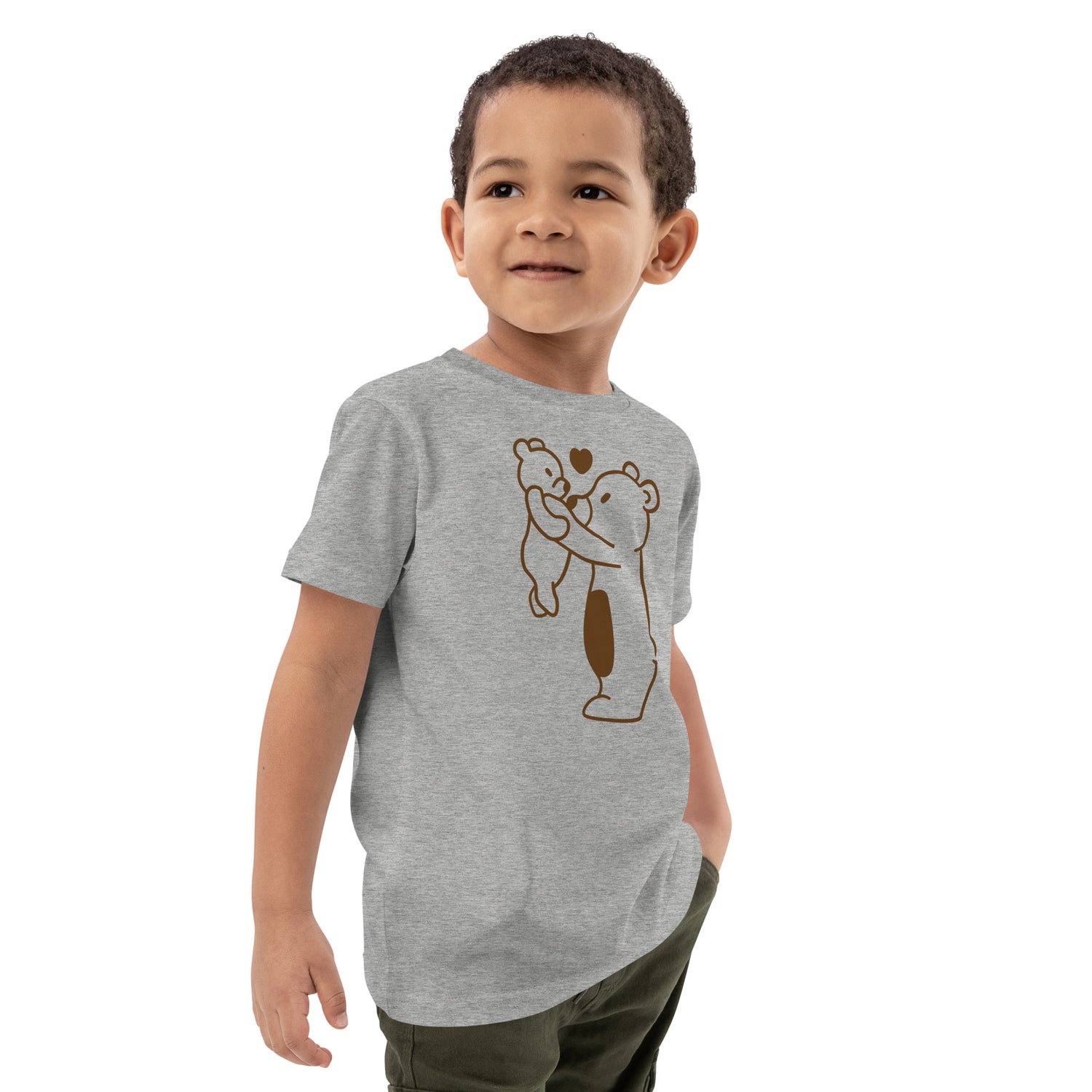 Camiseta infantil de algodón orgánico Oso