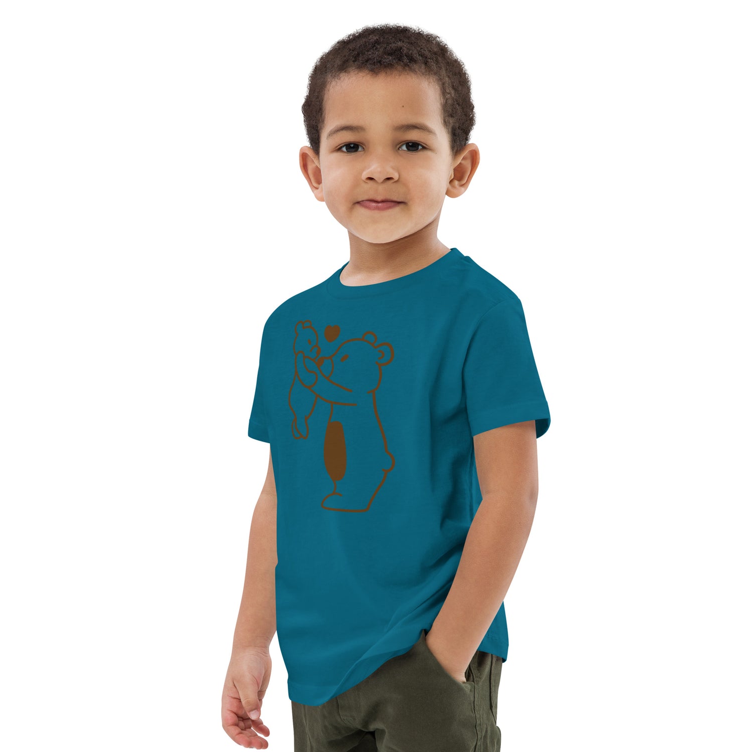 Camiseta infantil de algodón orgánico Oso