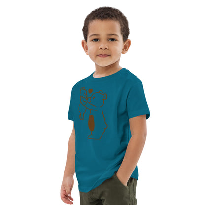 Camiseta infantil de algodón orgánico Oso