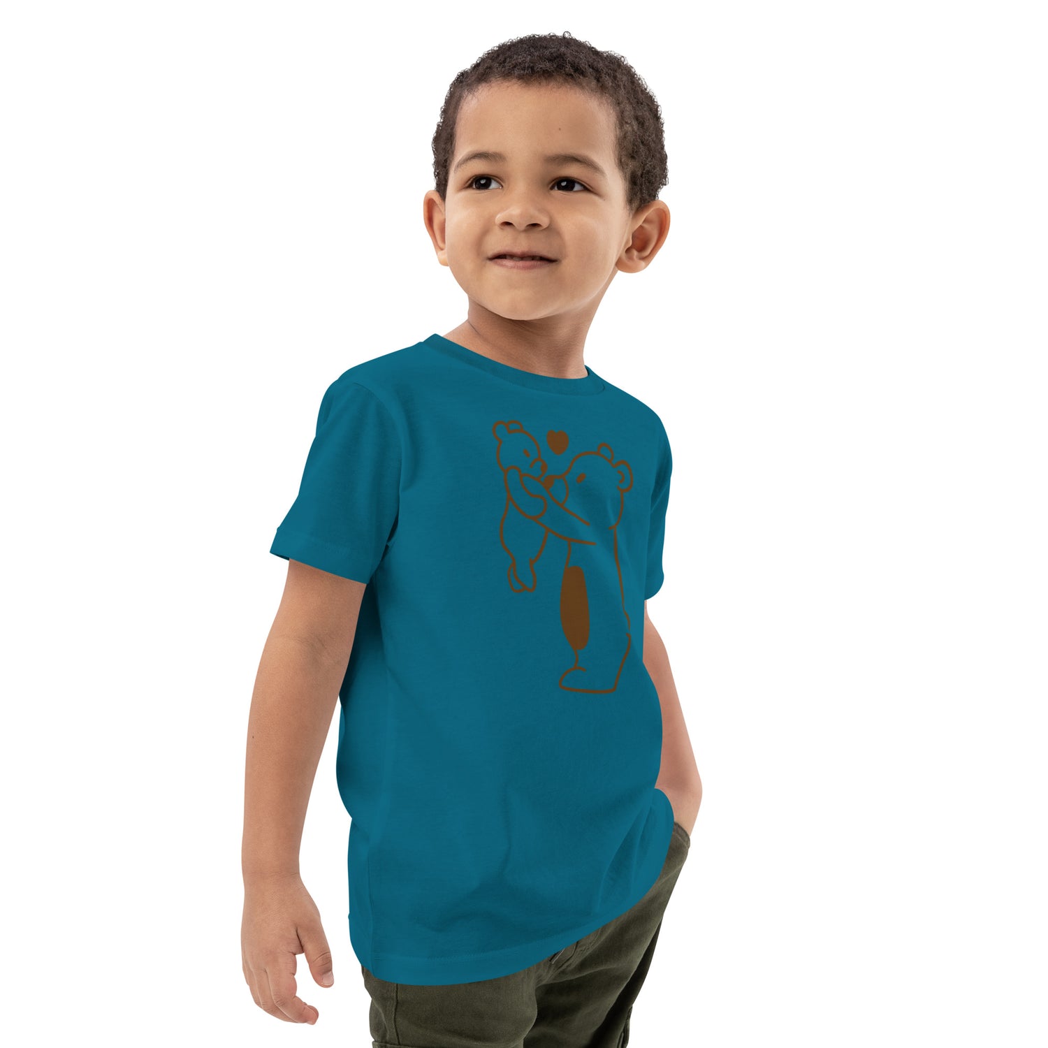Camiseta infantil de algodón orgánico Oso