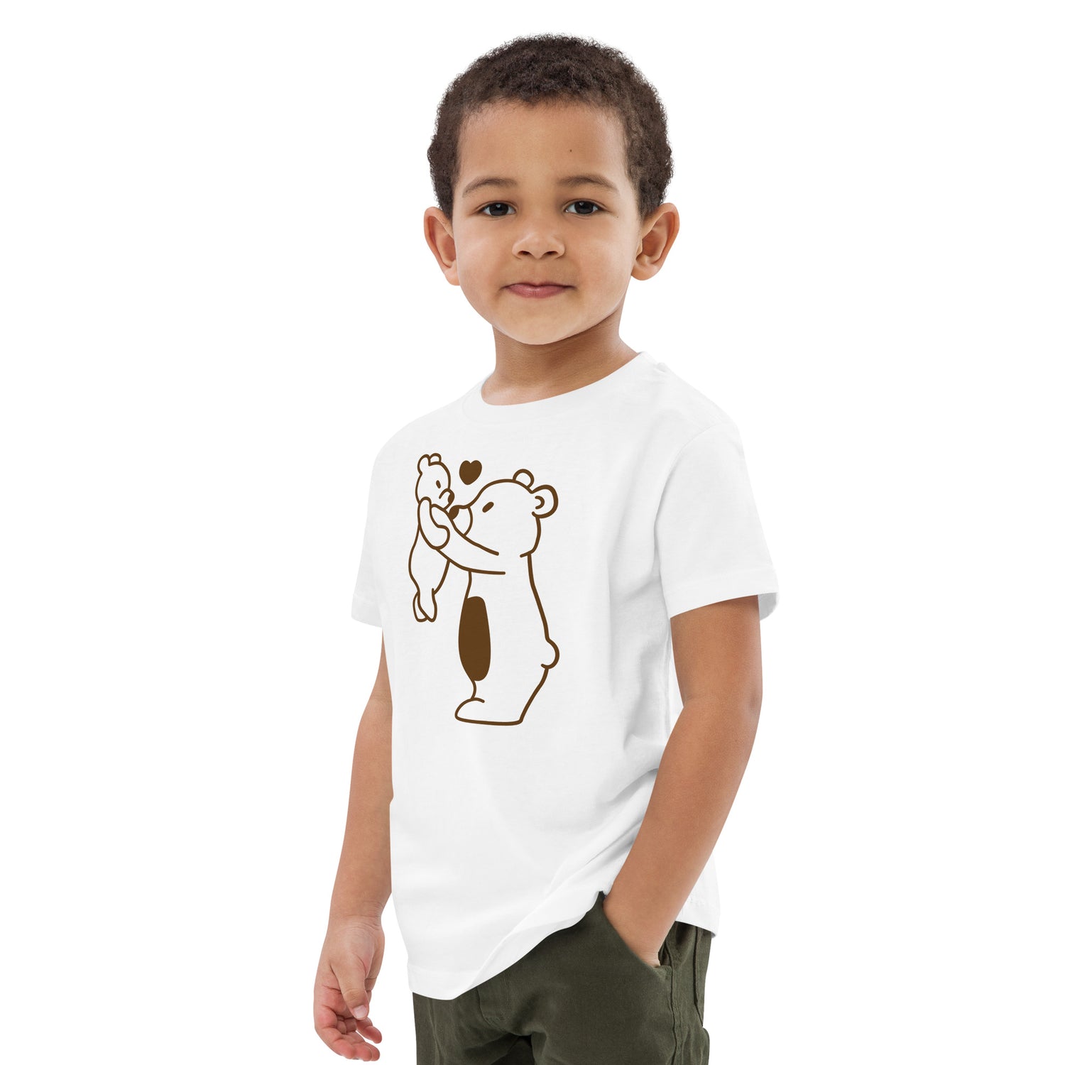 Camiseta infantil de algodón orgánico Oso