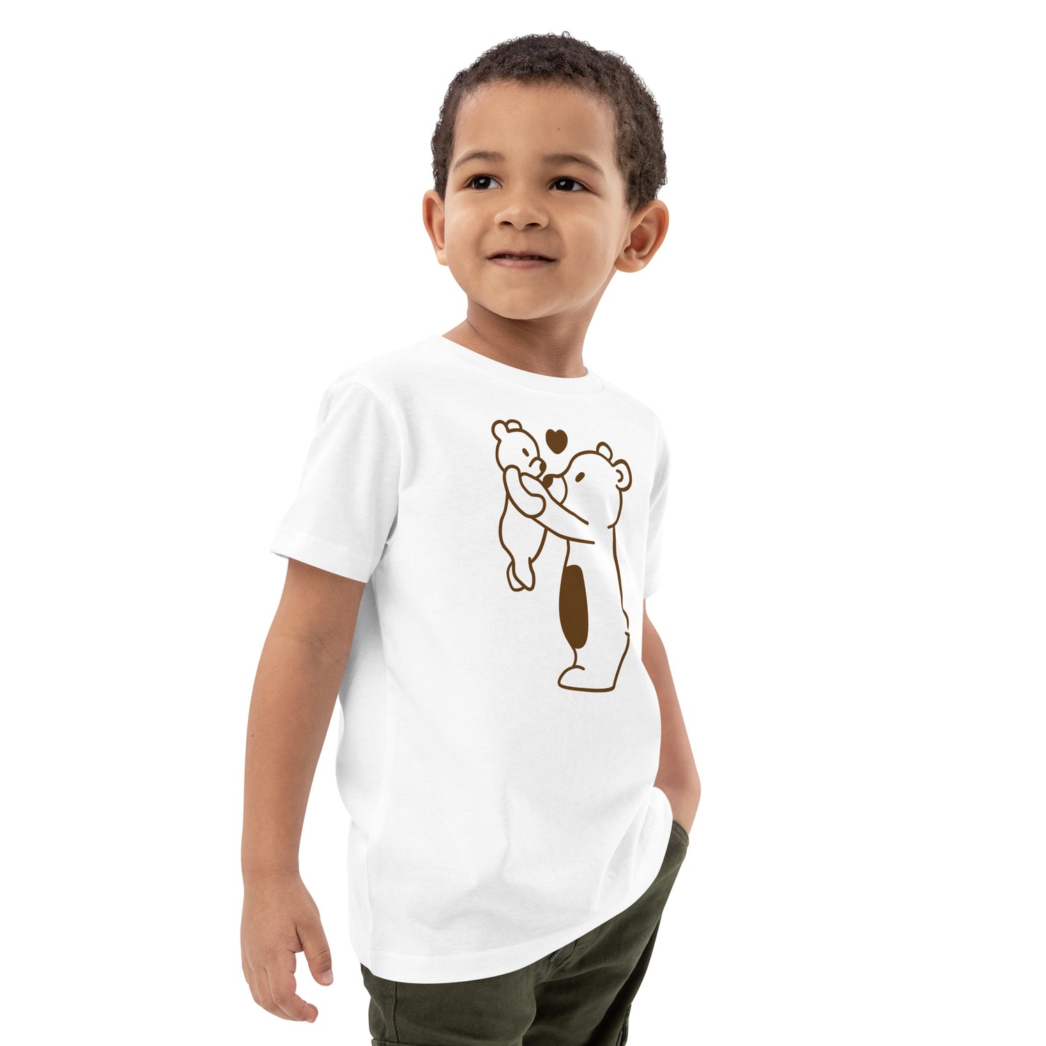 Camiseta infantil de algodón orgánico Oso