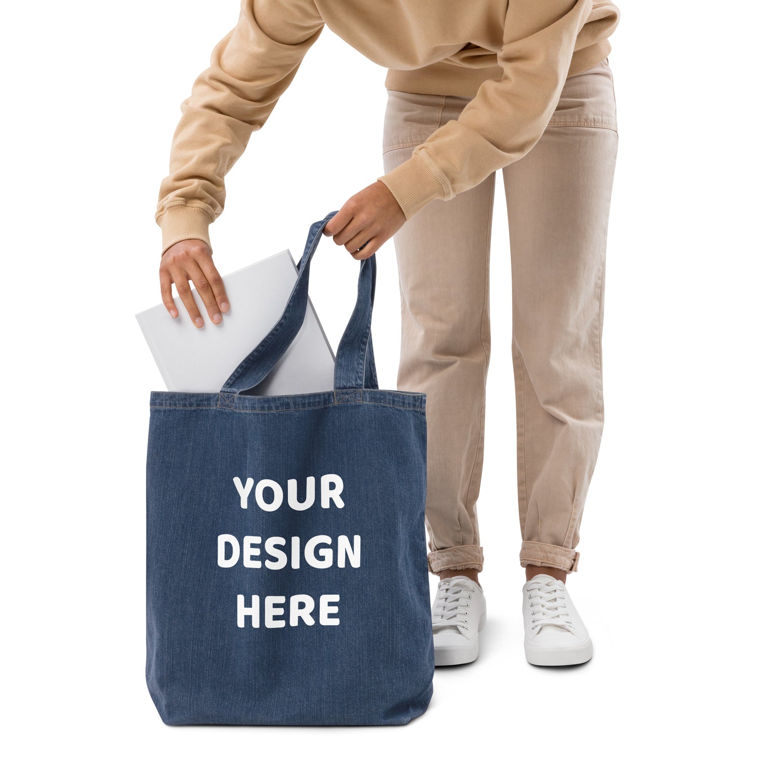 Bolsa tote jeans orgânica