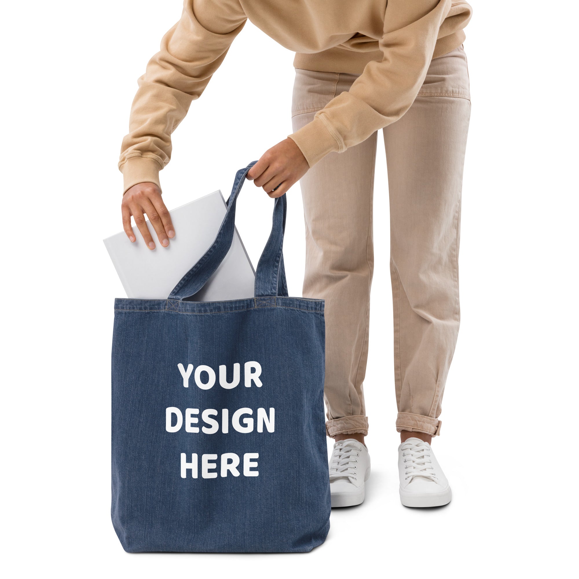 Bolsa tote jeans orgânica