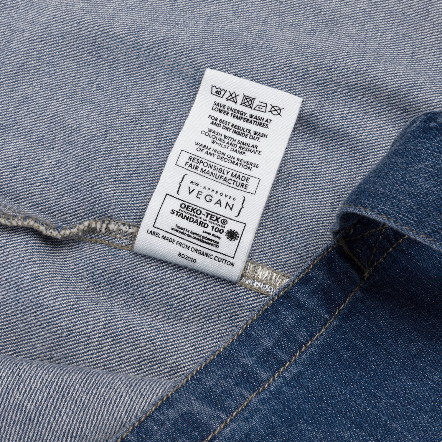 Bolsa tote jeans orgânica Faça seu próprio design