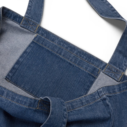Bolsa tote jeans orgânica Faça seu próprio design