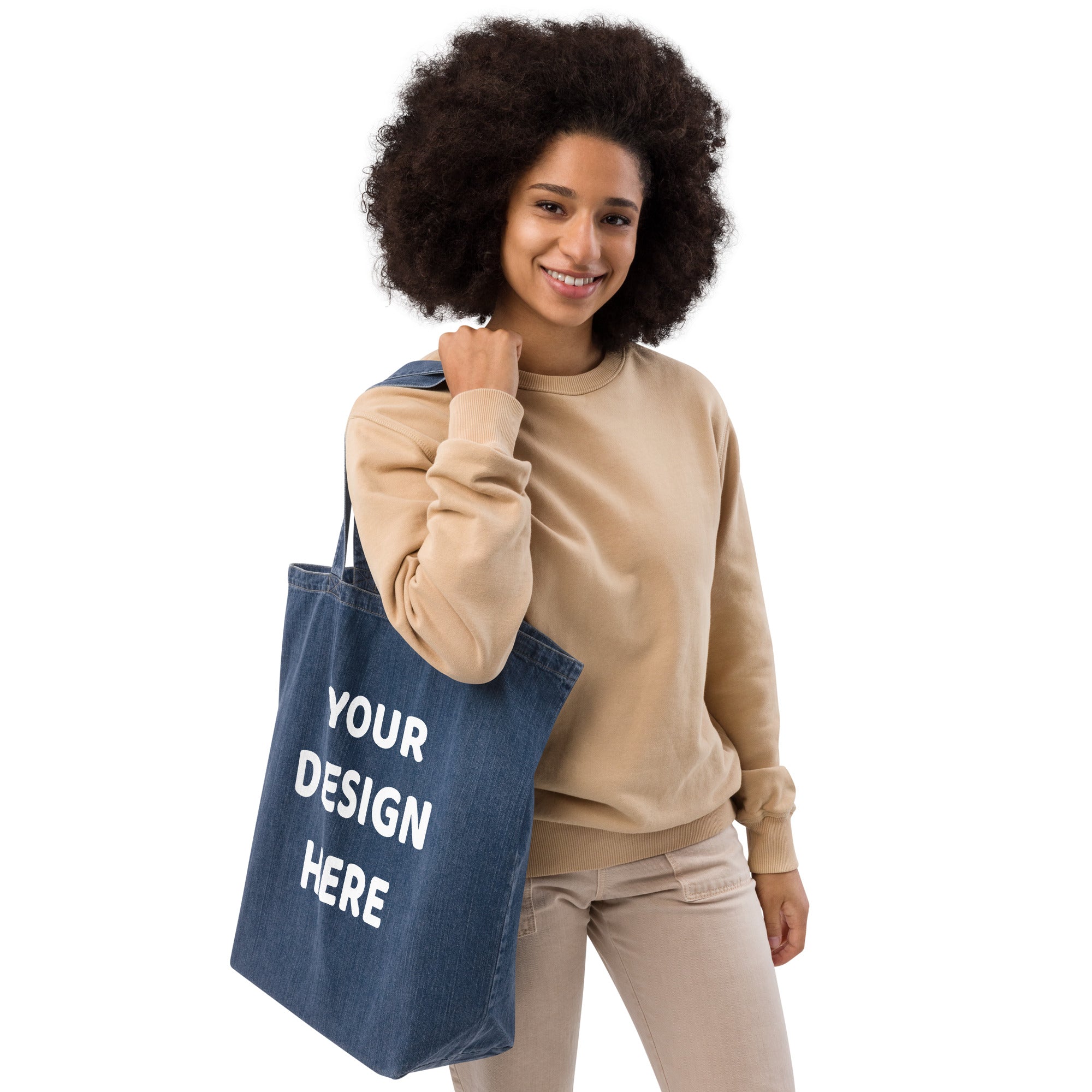Bolsa tote jeans orgânica