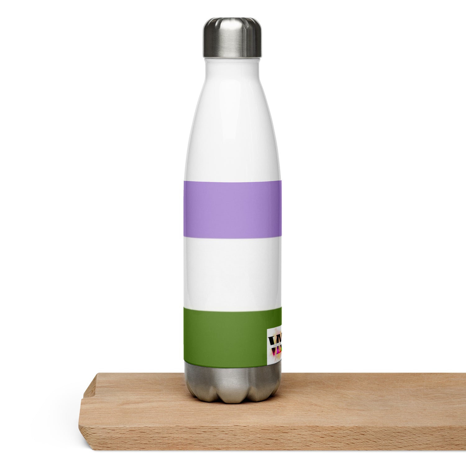 Garrafa de água de aço inoxidável Bandeira Genderqueer