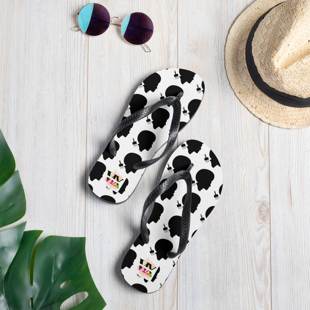 Black Power Flip-Flops – Cushioned Sole Sandals with Empowerment Fist Design | Bold Statement Footwear