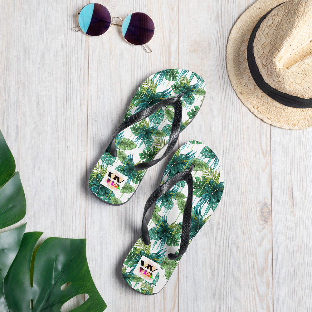 VOCE LINDX Green Flower Flip‑Flops – Floral Design, Cushioned Sole & Non‑Slip Grip – Lightweight Summer Footwear
