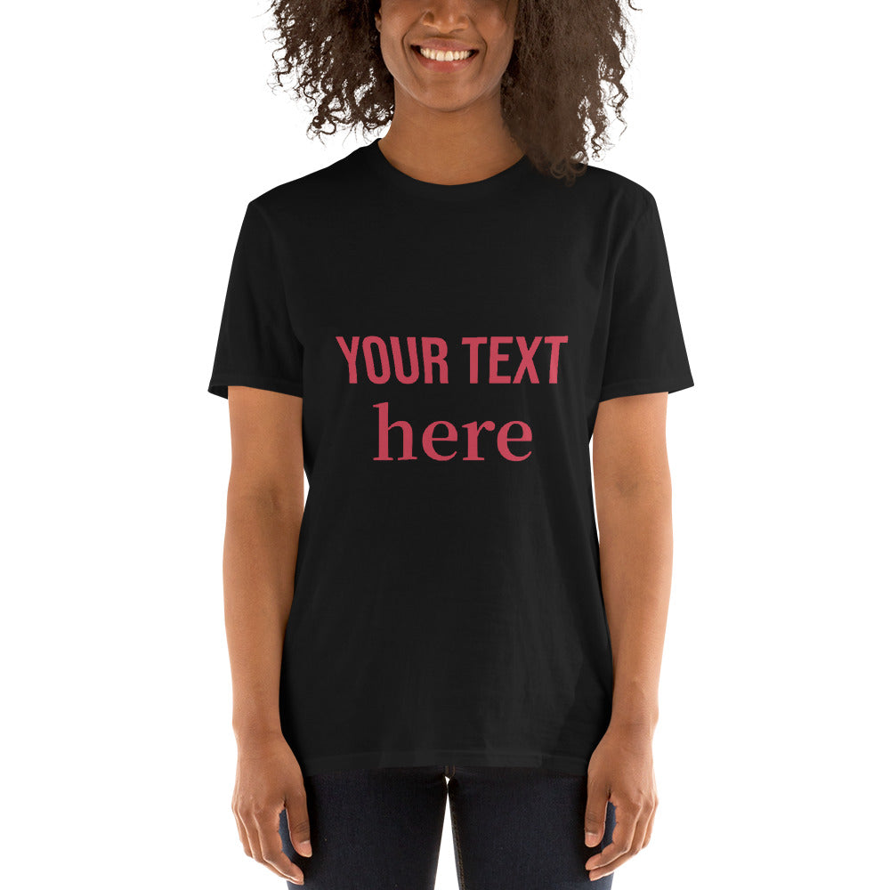 VOCE LINDX Short Sleeve Tee – Create Your Own Design – 100 % Cotton Jersey, Personalised & Comfortable