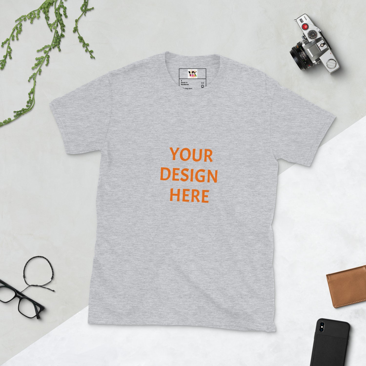 Camiseta de manga curta para todos os gêneros Crie seu próprio design