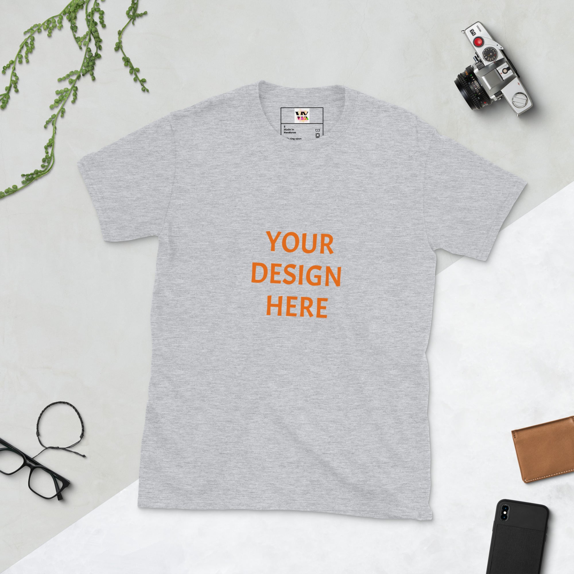 Camiseta de manga curta para todos os gêneros Crie seu próprio design