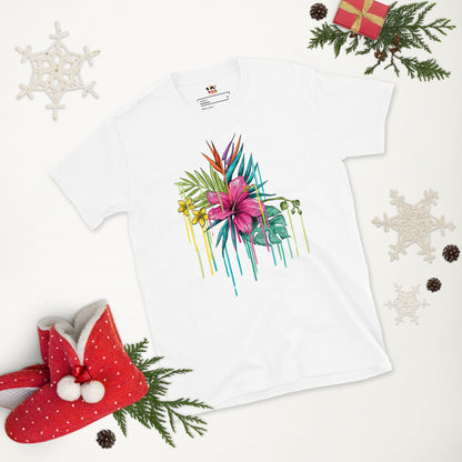 T-Shirt Manga Curta Rosa Flor