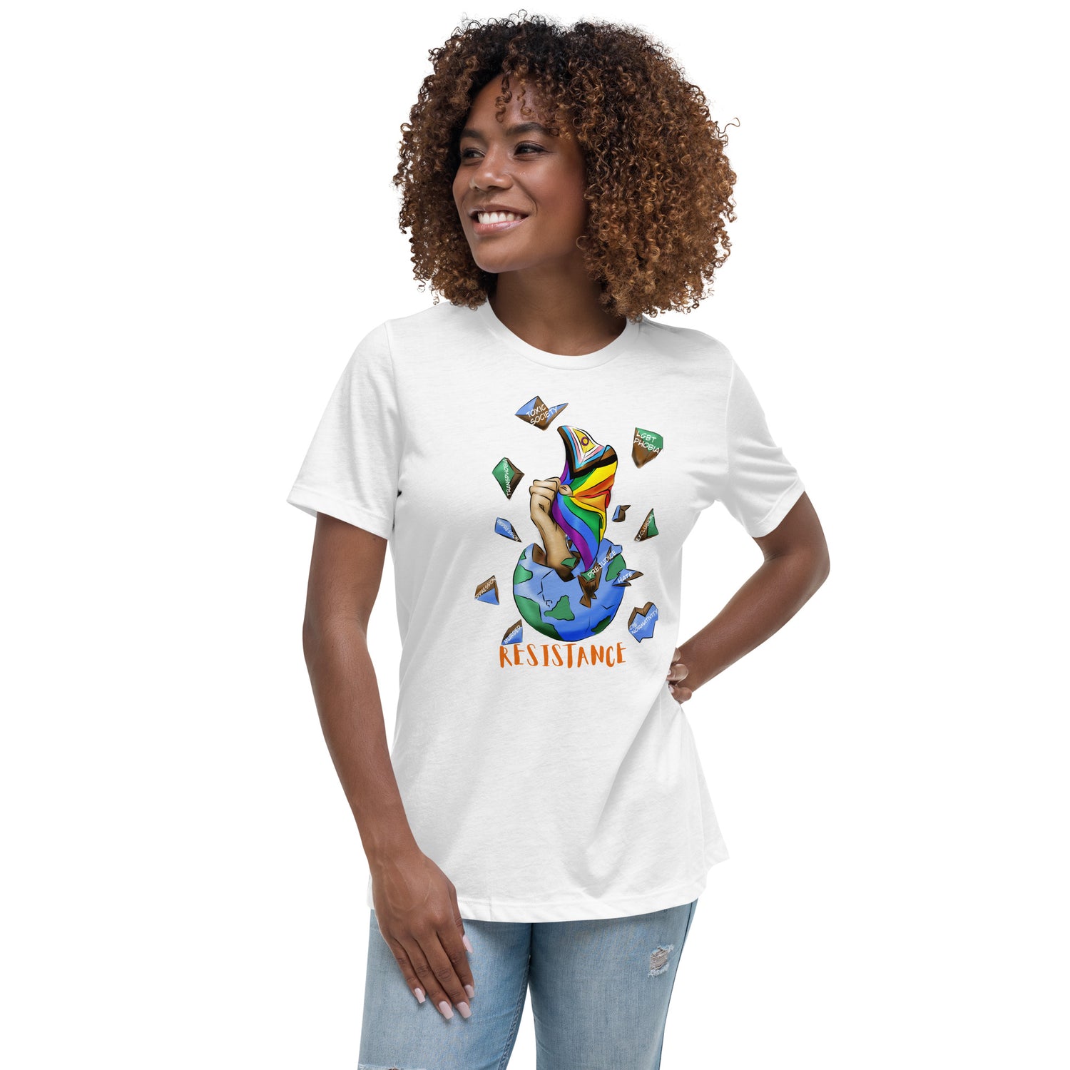 Camiseta descontraída Resistance Planet Pride Intersex-inclusive