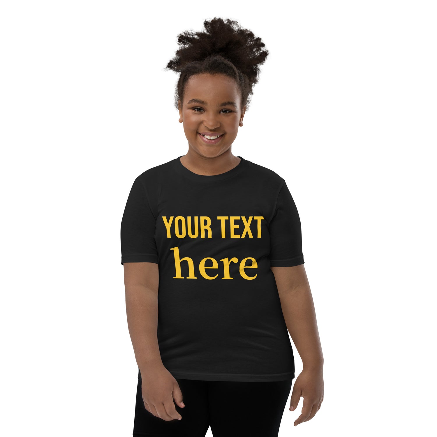 VOCE LINDX Youth Short‑Sleeve Tee – Upload Your Text or Message – 100 % Cotton Jersey, Comfortable &amp; Customisable