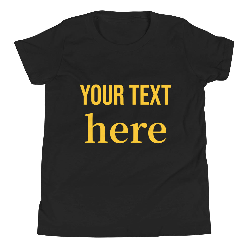 VOCE LINDX Youth Short‑Sleeve Tee – Upload Your Text or Message – 100 % Cotton Jersey, Comfortable &amp; Customisable